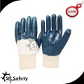 SRSAFETY Heavy duty blue nitrile glove safety glove/cheap safety cuff working glove